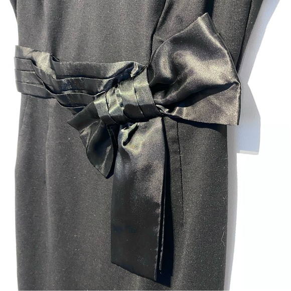 ๐๏ธ 4 for 20$ / Airoldi Bodycon Dress Point de Rome Bow / Black / S - Picture 4 of 11